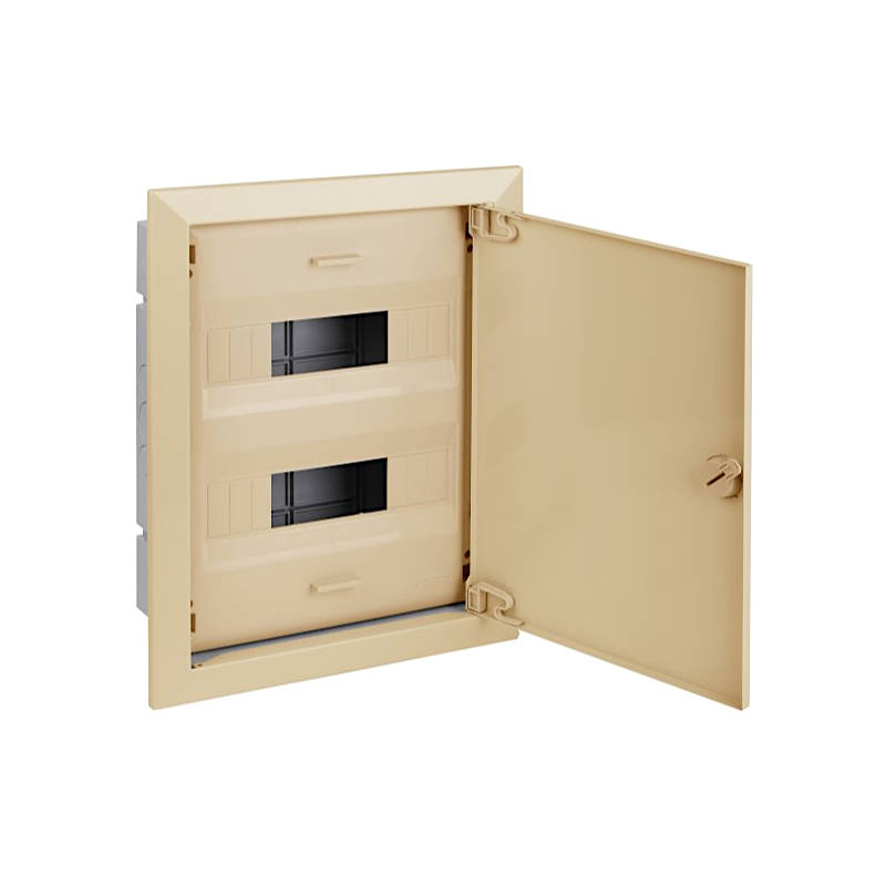 68124МБЖ Тусо Щиток для скрытой проводки на 24 мод. с металлической дверцей 430х325х103мм, бежевый